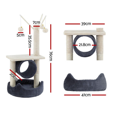 i.Pet Cat Tree Scratching Post Scratcher Tower Condo House Hanging toys 53cm i.Pet